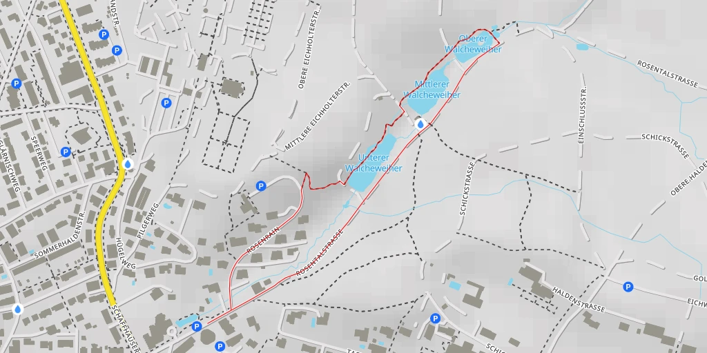 Map of the trail for Oberer Walcheweiher