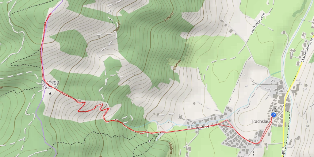 Carte de l'itinéraire :  Biberstock