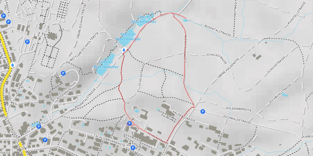 Carte de l'itinéraire :  Rosentalstrasse - Rosentalstrasse - Winterthur