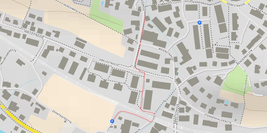 Carte de l'itinéraire :  Dorfstrasse