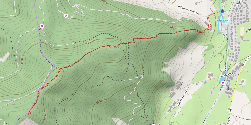 Map of the trail for Biberstock