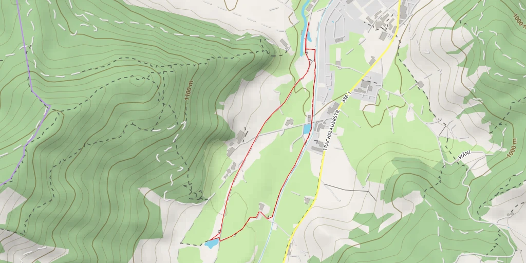 Map of the trail for Weiher