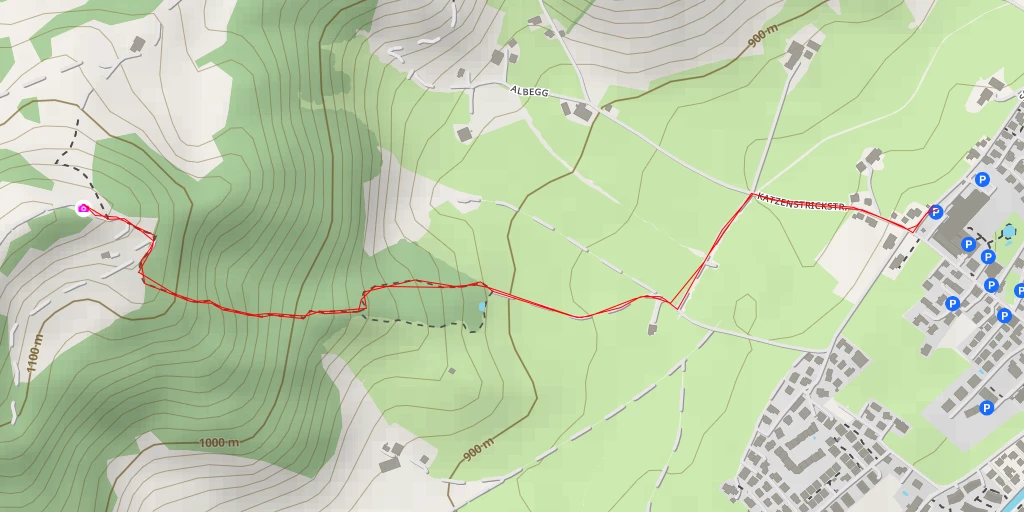 Map of the trail for Katzenstrickstrasse