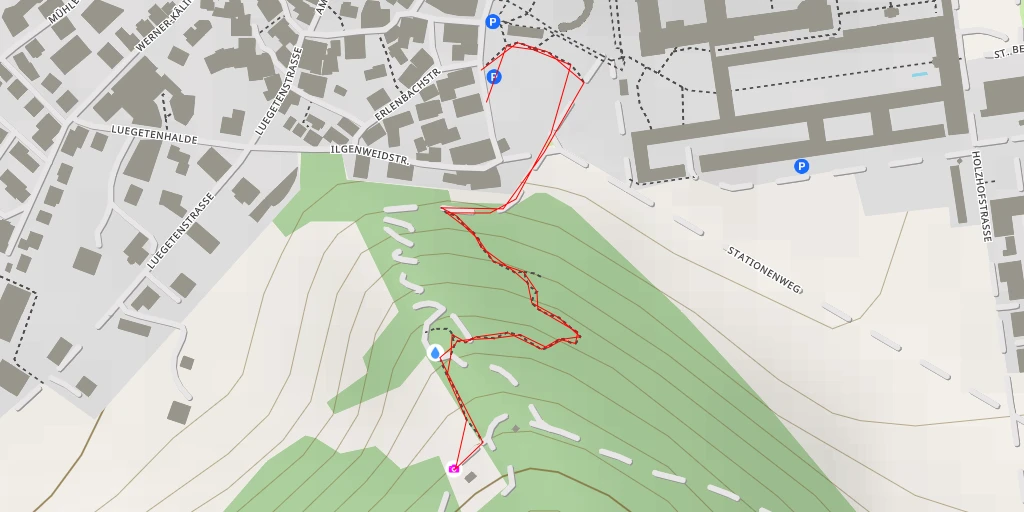 Map of the trail for Ilgenweidstrasse