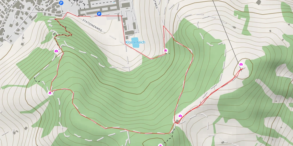Map of the trail for Gähaldenweg