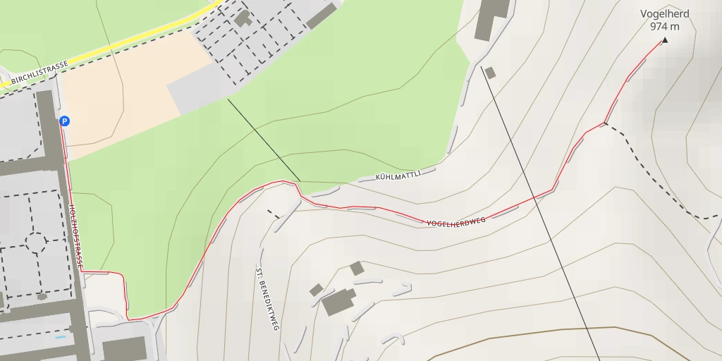 Map of the trail for Vogelherd