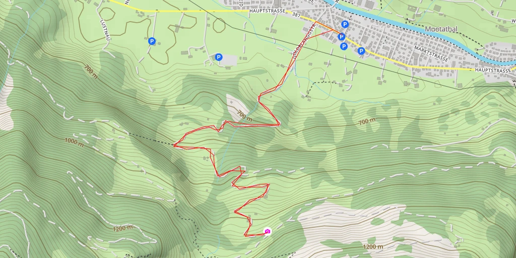 Map of the trail for Muotathal