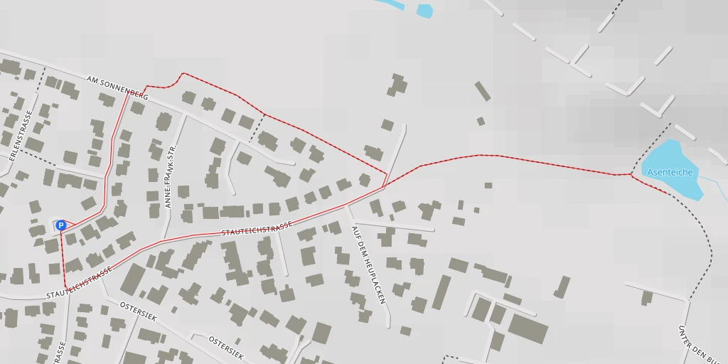 Map of the trail for Asenteiche