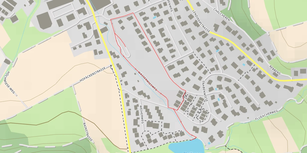 Map of the trail for Theilinger Weiher