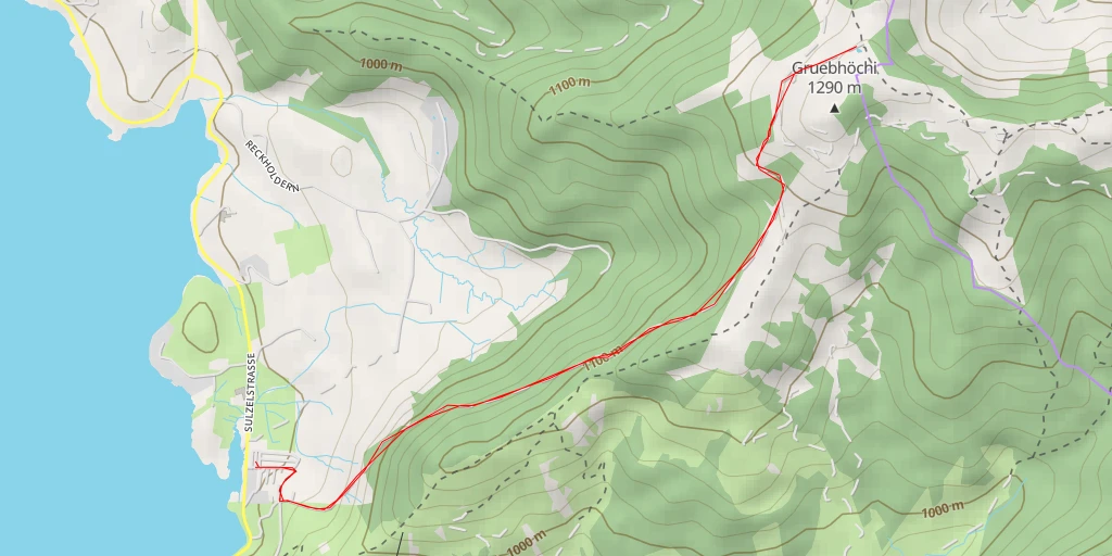 Map of the trail for Gruebweidstrasse - Gruebweidstrasse