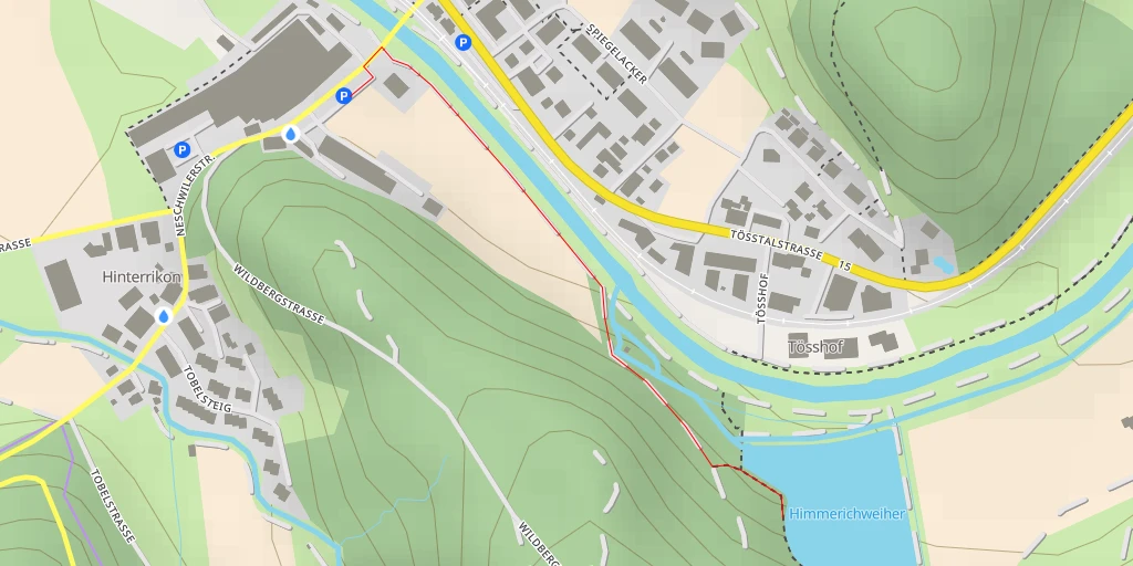 Map of the trail for Himmerichweiher