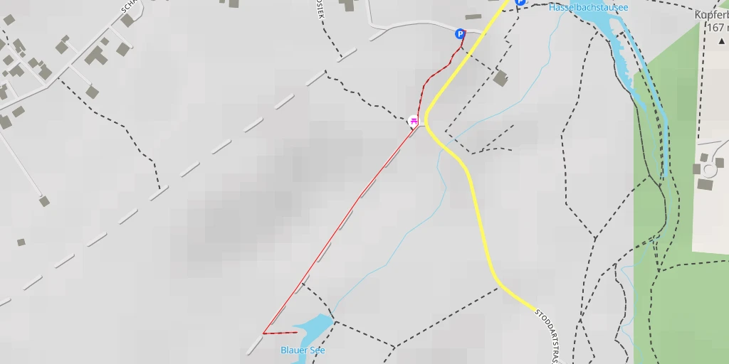 Map of the trail for Blauer See