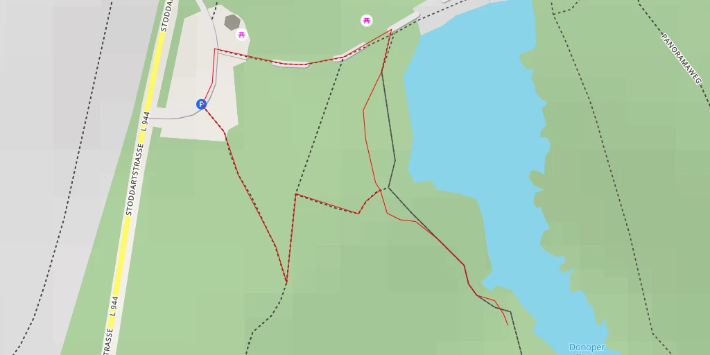 Map of the trail for Donoperteich