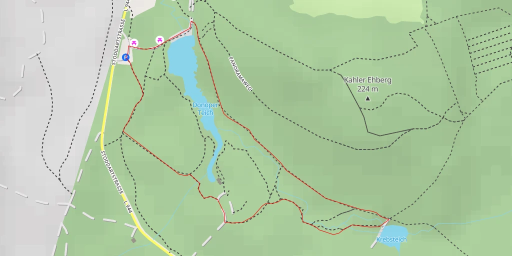 Map of the trail for Krebsteich