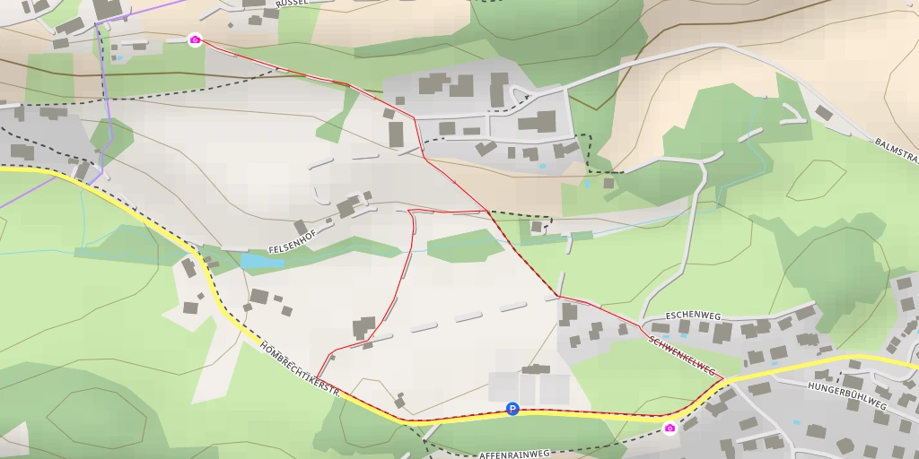 Map of the trail for Schwösterrain/Balm