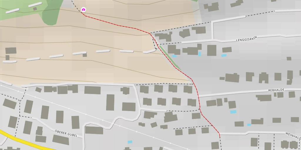 Map of the trail for Äfenrain - Rapperswil-Jona