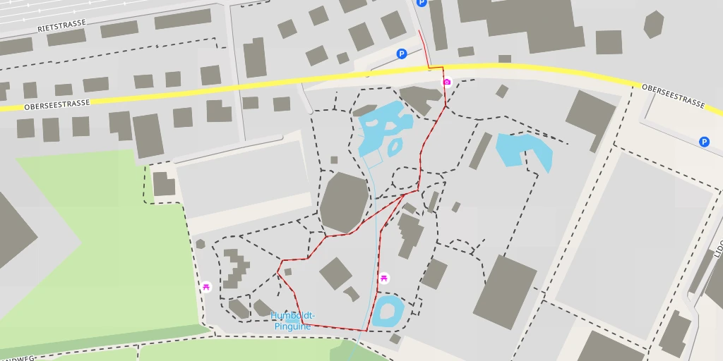 Map of the trail for Humboldt-Pinguine