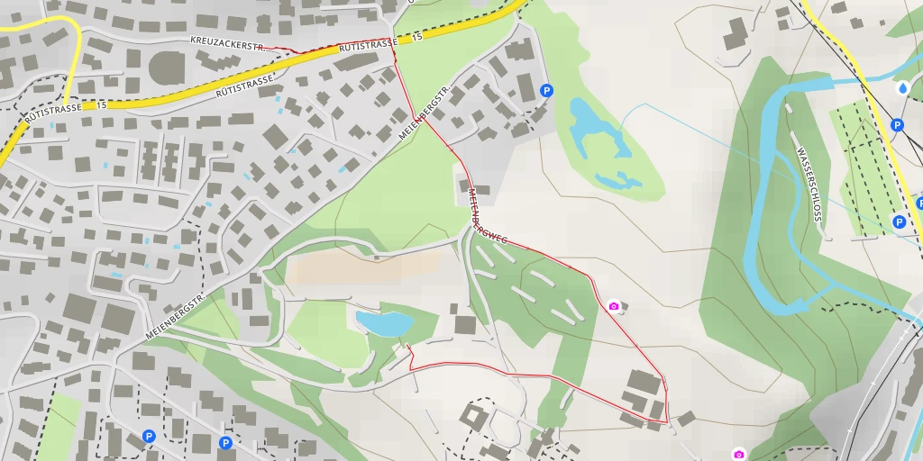 Map of the trail for Meienbergstrasse - Meienbergstrasse - Rapperswil-Jona