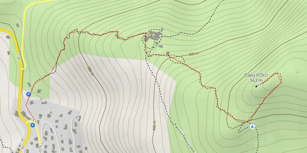 Map of the trail for Capu d'Occi