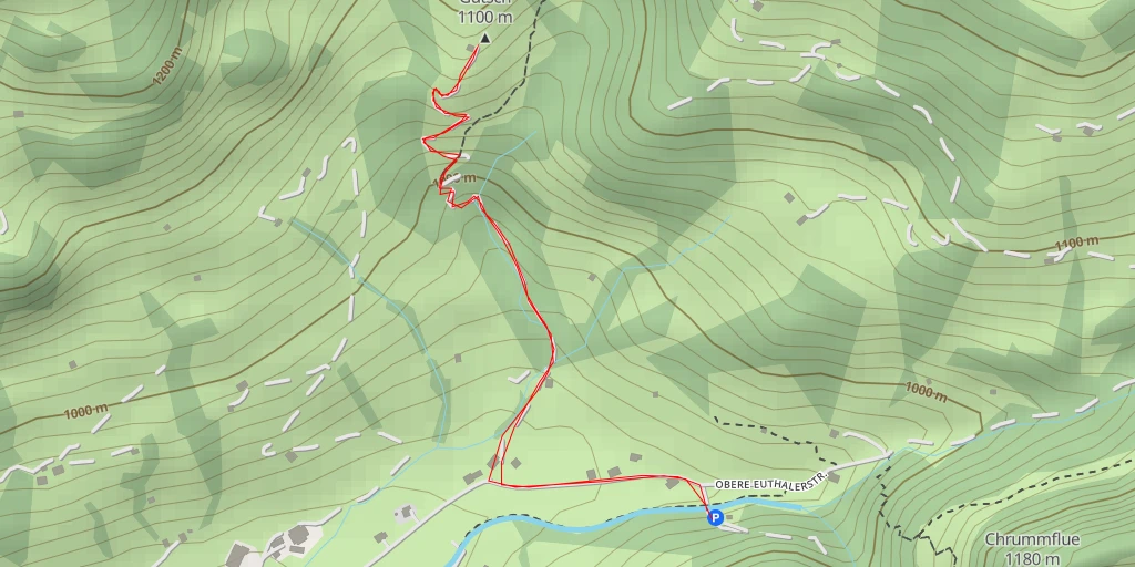 Map of the trail for Gütsch
