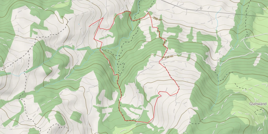 Map of the trail for Grabenegg