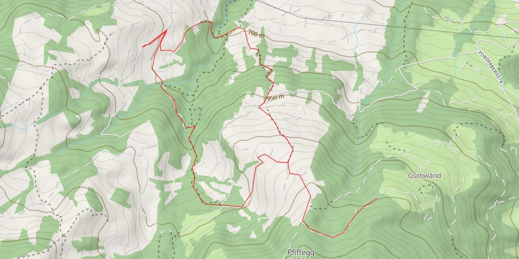 Map of the trail for Gschwänd (Gleitschirm)