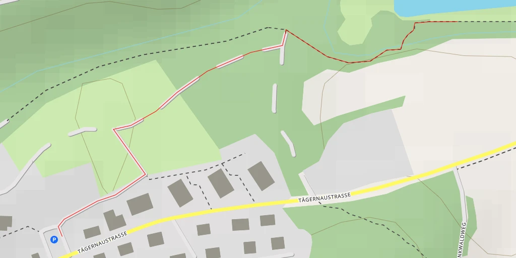 Map of the trail for Tägernaustrasse - Rapperswil-Jona
