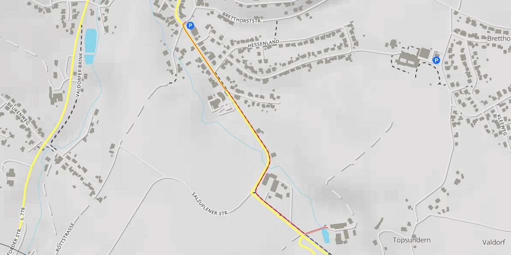 Map of the trail for Bäderstraße