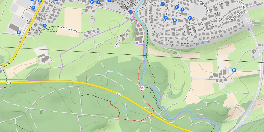 Map of the trail for A15 - A15 - Rapperswil-Jona