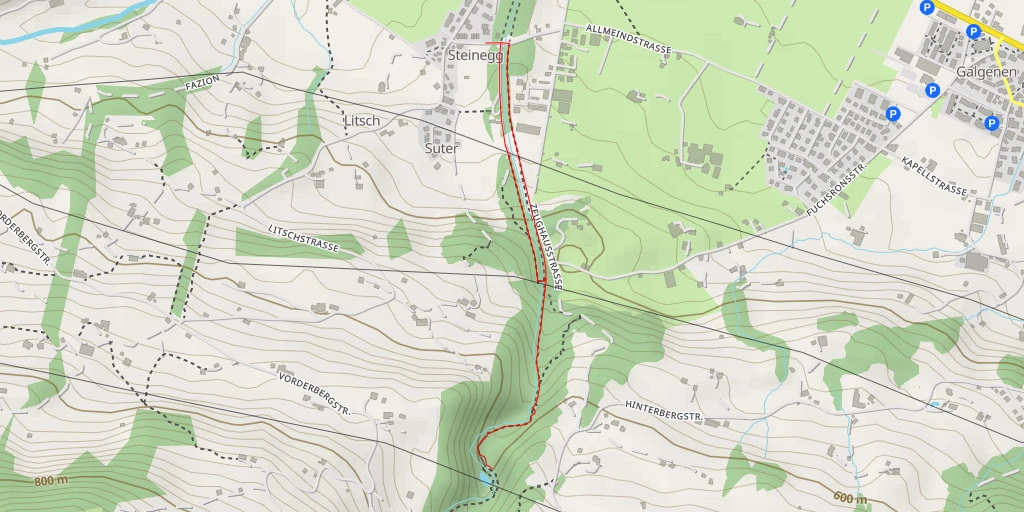 Map of the trail for Risletenstrasse - Risletenstrasse