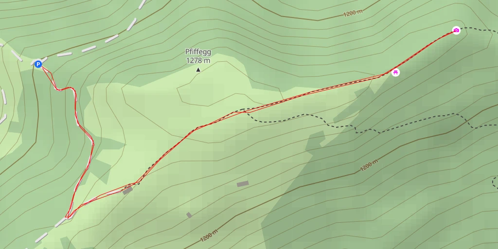 Map of the trail for Pfiiffegg