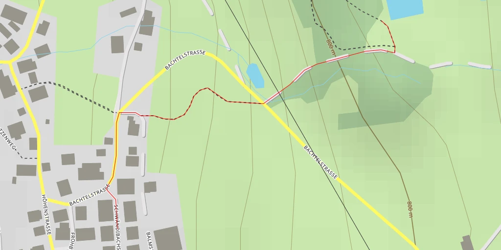 Map of the trail for Moosweiher