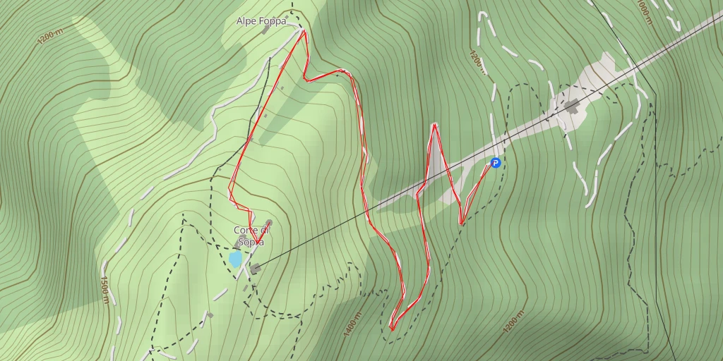 Map of the trail for Oratorio di Santa Maria degli Angeli - Monteceneri