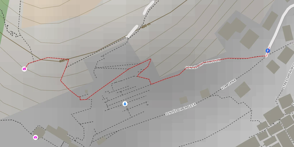 Carte de l'itinéraire :  Sentée da l'Alp - Morcote