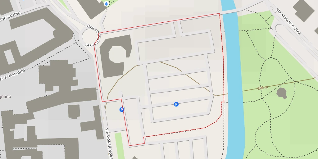 Map of the trail for Parcheggio di Via Gilardelli - Via Giacomo Matteotti