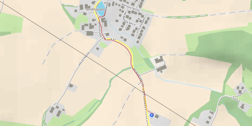 Map of the trail for Brokhauser Straße