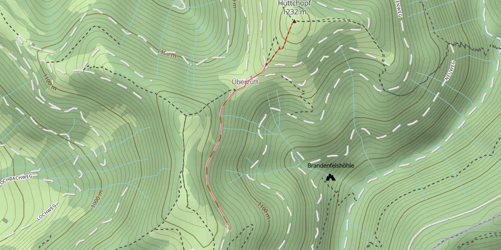 Map of the trail for Hüttchopf