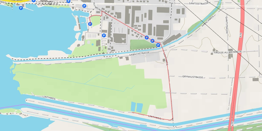 Map of the trail for Linthweg - Linthweg