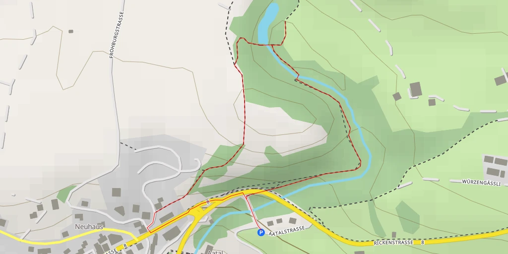 Map of the trail for Neuhüsler-Tobel - Neuhüslertobel - Eschenbach (SG)