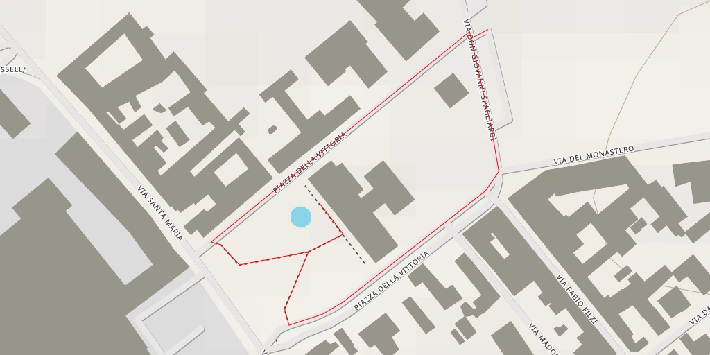 Map of the trail for Piazza della Vittoria