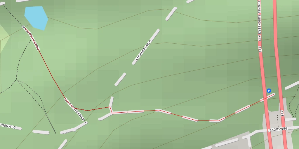 Map of the trail for Waldweiherweg - Waldweiherweg