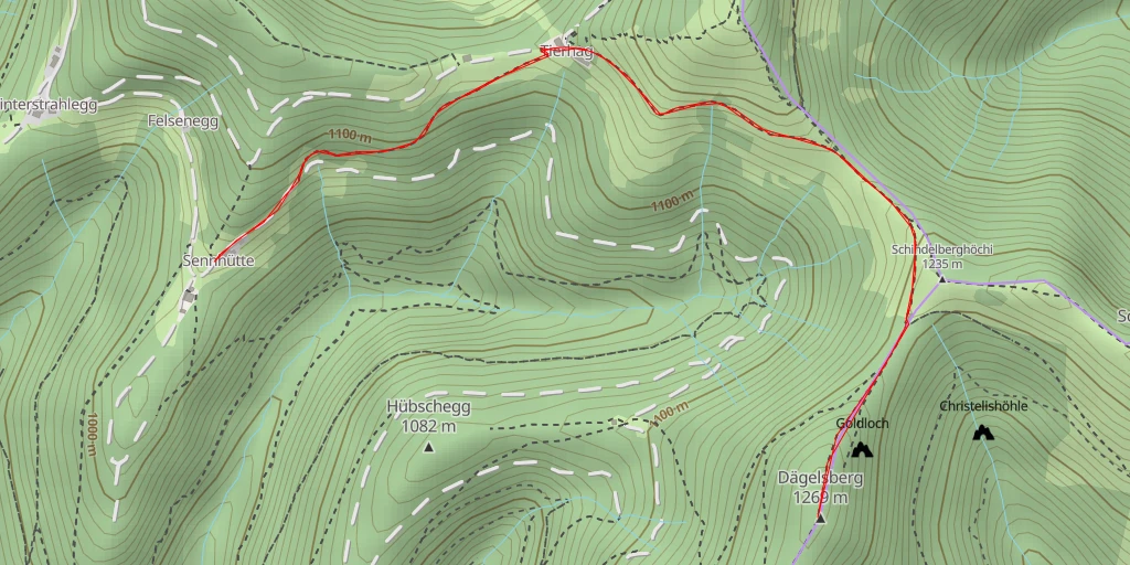 Map of the trail for Dägelsberg