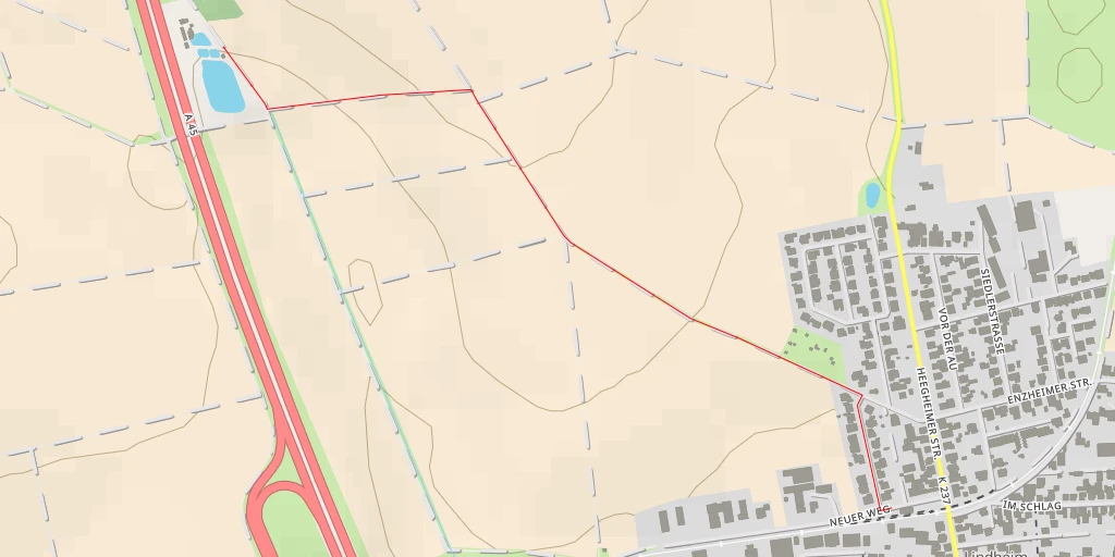 Map of the trail for A 45 - A 45