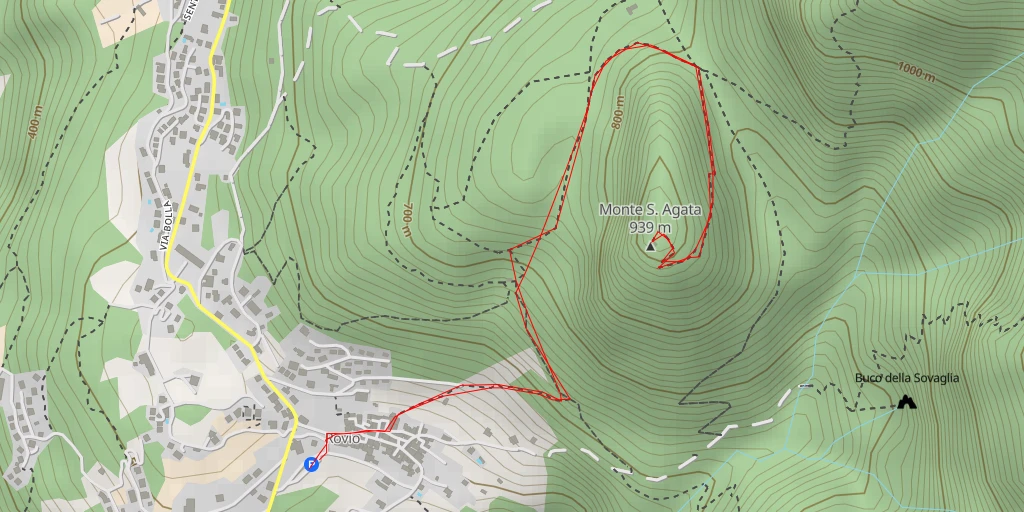 Map of the trail for S. Agata