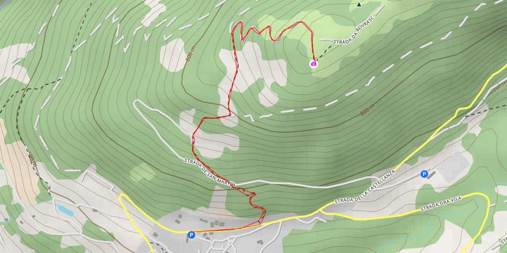 Map of the trail for Monte Roveraccio