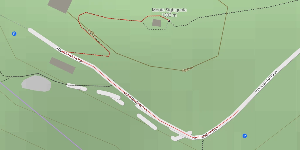 Carte de l'itinéraire :  Monte Sighignola