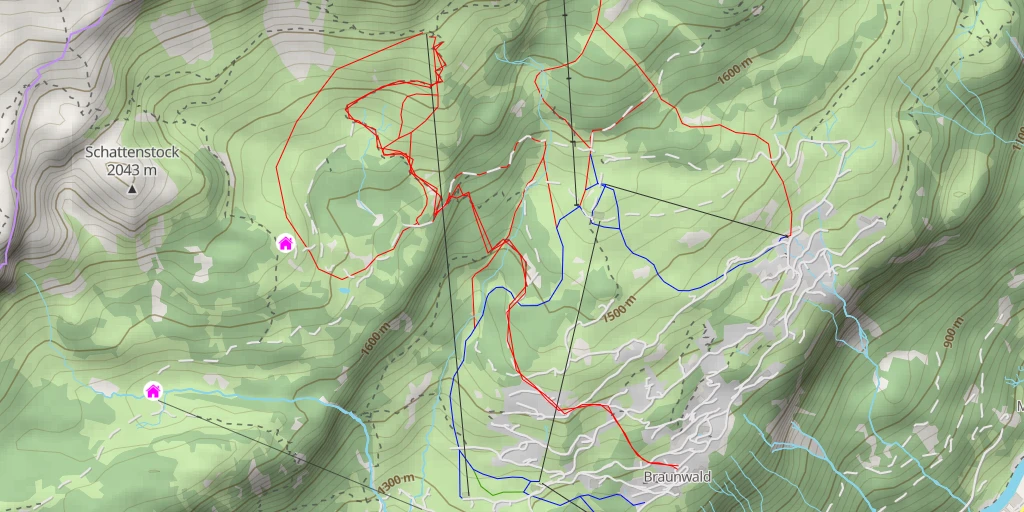 Carte de l'itinéraire :  Gumen - Glarus Süd