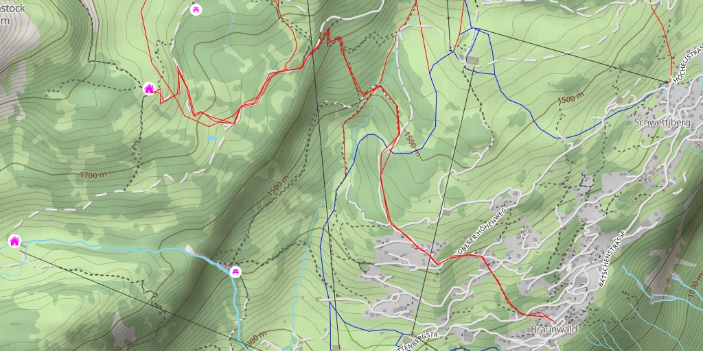 Carte de l'itinéraire :  Ortstockhaus