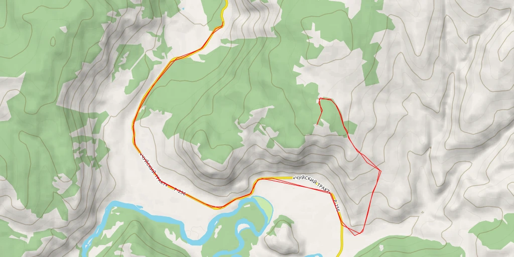 Map of the trail for Обзорная точка на меандры Чуи