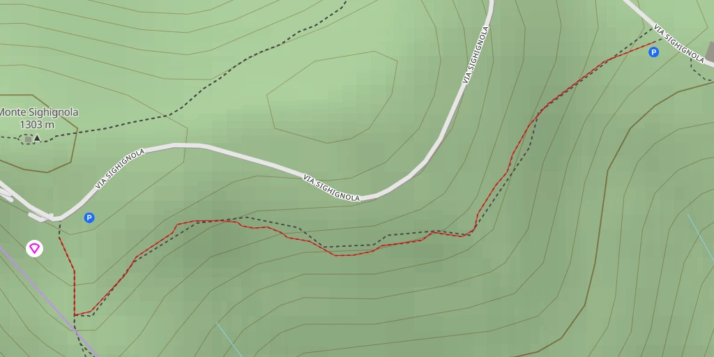 Map of the trail for Sighignola Launch